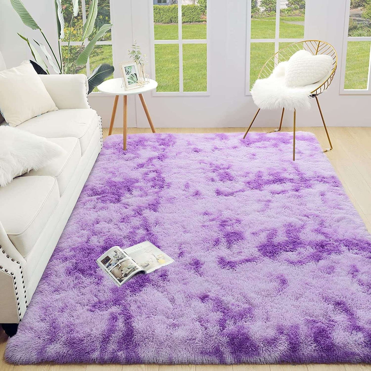 Lochas Super Soft Plush Tie Dye Velvet Rugs for Home Decor Large Size shaggy Rug Fluffy Carpet For Living Room Bedroom Kids Room