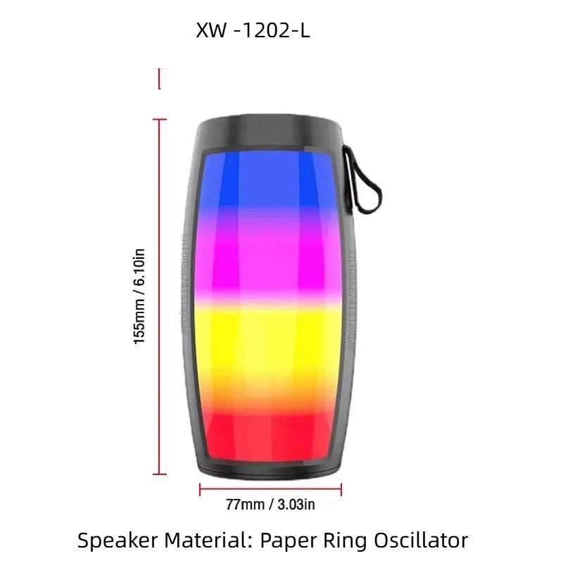 PHONEPACE  Bluetooth Speakers Powerful Portable Sound Box Subwoofer Car Audio Bass MP3 Player Sound System LED Lights