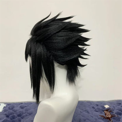 HOKAGE NINJA Sasuke Cosplay Peruca Sintética Curta Reta Anime Coser Fibra Resistente ao Calor Peruca de Alta Qualidade Festa de Halloween