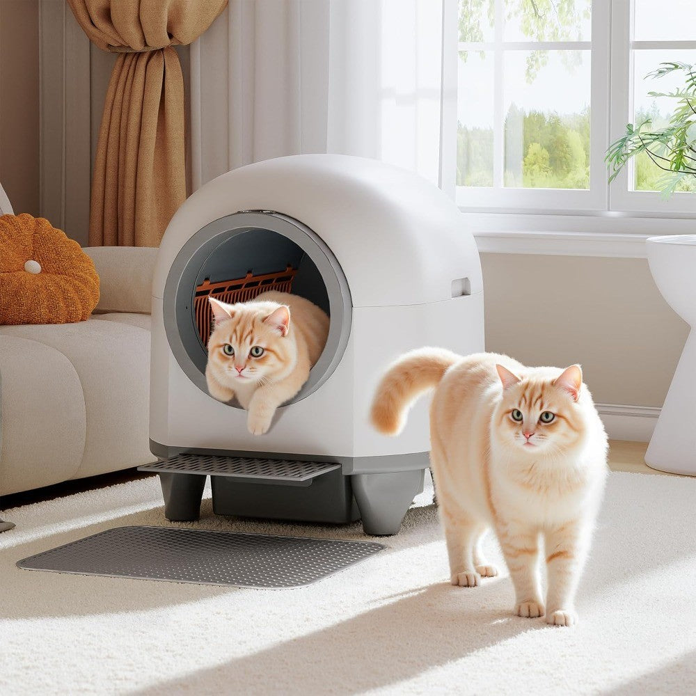 Caixa Sanitária de Limpeza Automática, Caixa Sanitária Automática de 90 L para Vários Gatos Controlada por Aplicativo com Sensores Inteligentes