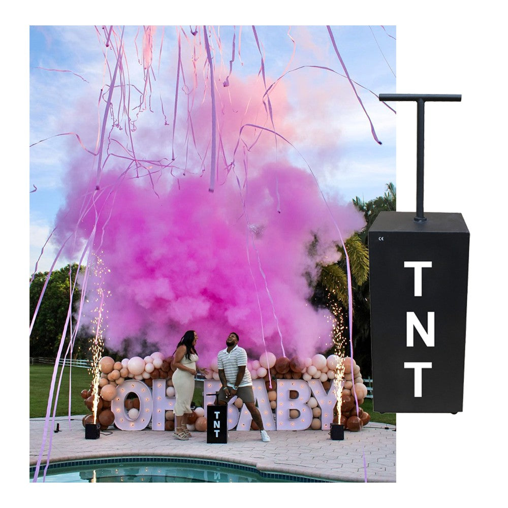 Tnt Gender Reveal Machine Kit Baby Smoke Decoration Supplies Celebration Ideas Backdrop Background Memories Pyrotechnic Items FX