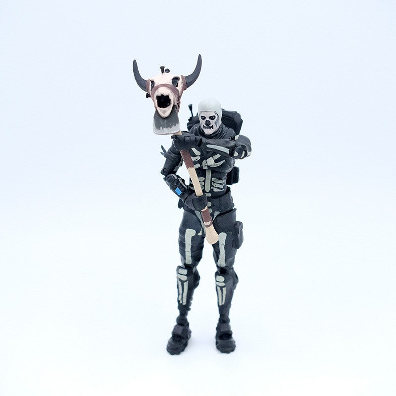 Fortnite Raptor Cavaleiro Negro Soldado Caveira Líder do Esquadrão Abraço Boneco de Ação Decoração de Quarto Brinquedos Presente para Crianças