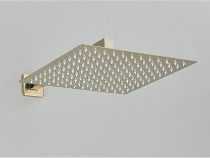 Chuveiro Quadrado de Teto 8"/10"/12" Ultrafino para Banheiro com Braço de Chuveiro Acessórios de Torneira Montado na Parede
