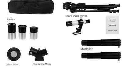 Maifeng 40070 Astronomical Telescope 333x Phone Adapter Sturdy Tripod Moon Planet Stargazing Birding Beginners Portable Scope