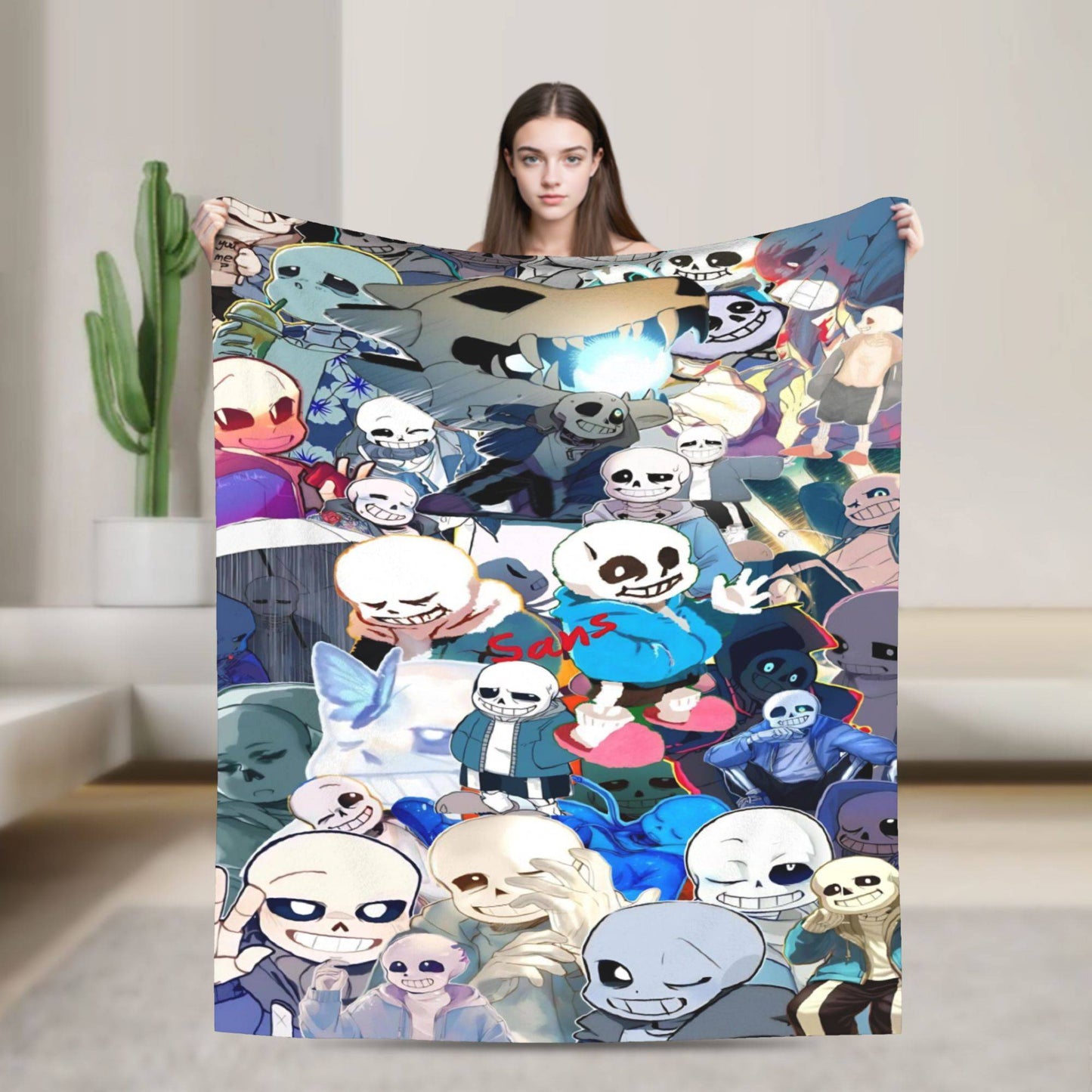 Annoying Dog Game Cobertores Undertale Manta de flanela para quarto, sofá, estampada, ultrassuave e quente