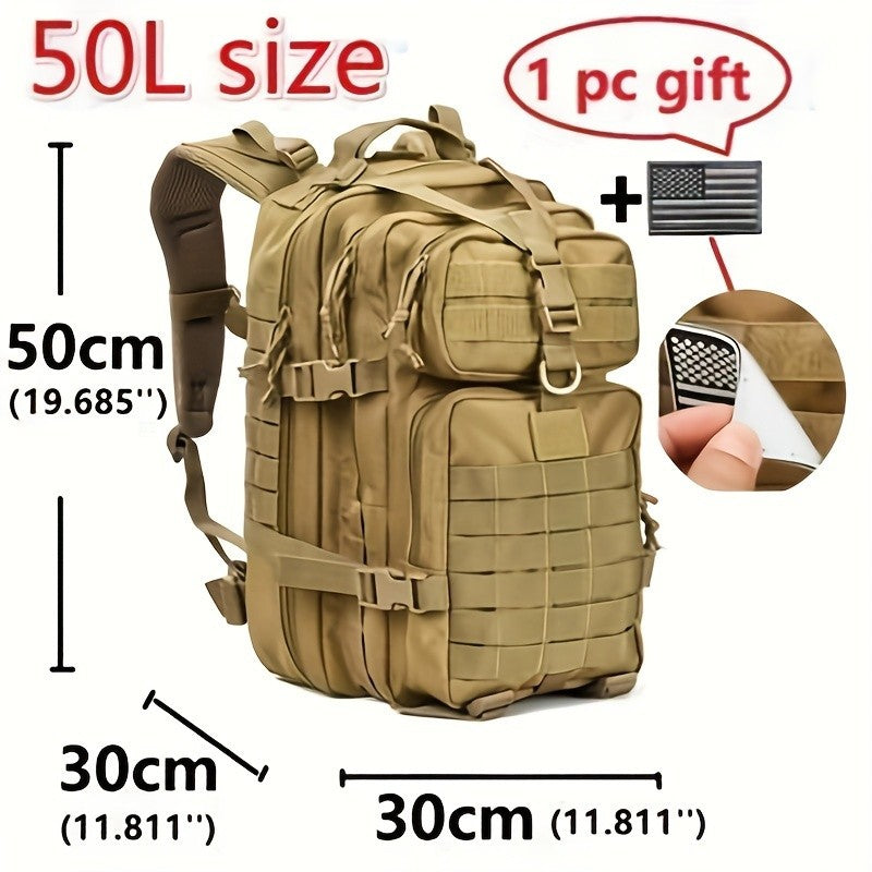 Mochila Tática Elite 50L/30L | Mochila de Trabalho e Militar 3X Mais Forte | Resistente e de Alta Durabilidade | Mochila de Sobrevivência MOLLE de 3 Dias