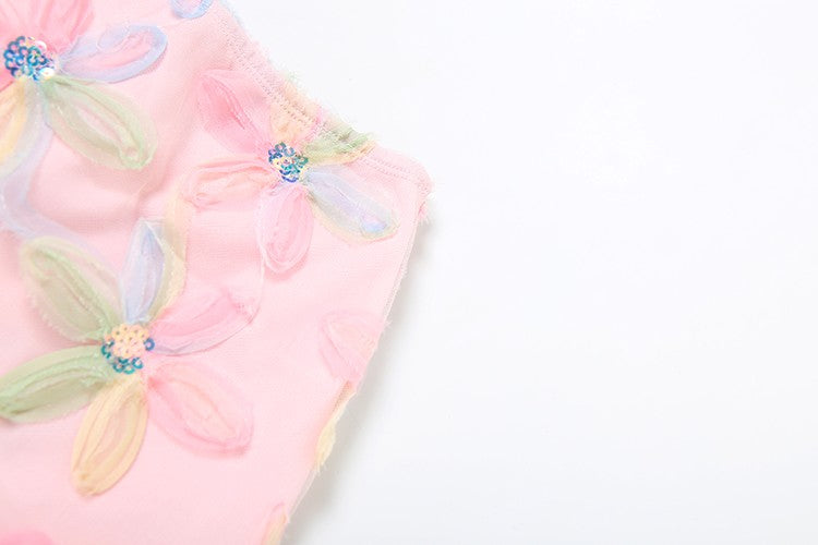Weird Puss Colorful Flowers Skirts Women Sequins Patchwork Mesh Summer Trend Sweet Street Party Casual Holiday Chic Mini Bottoms