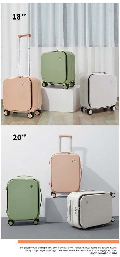 Mixi Patente Design Mala de Viagem com Estrutura de Alumínio Mala de Rodinhas de Bordo Bonita para Cabine 18 20 24 Polegadas M9260