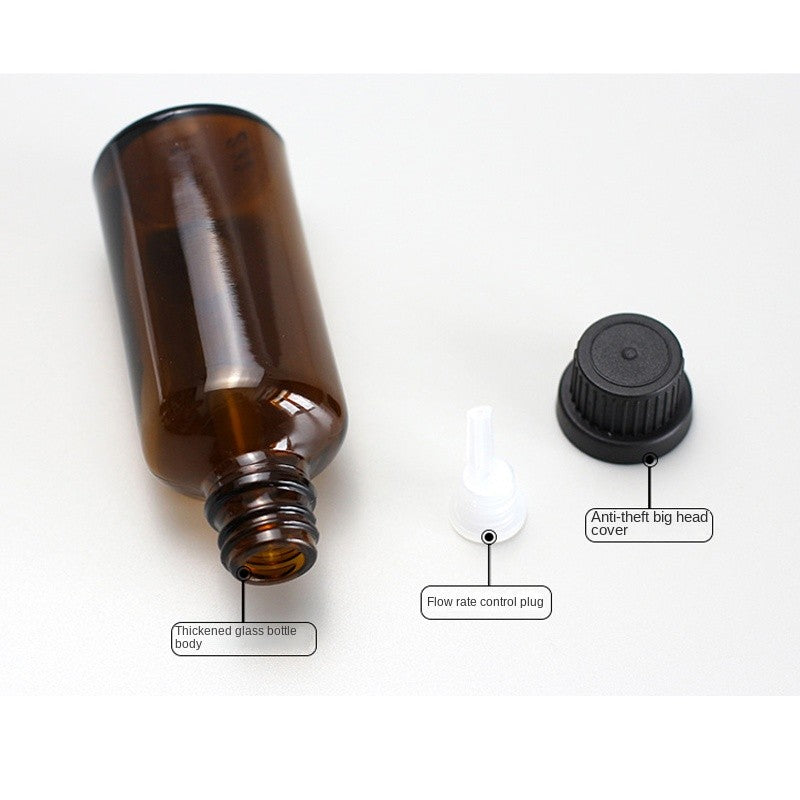 5/10PCS 100ML  Amber Brown Drop Bottle Massage Oil Pipette Glass Aromatherapy Liquid for Essential Basic  Bottles Refillable