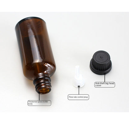 5/10PCS 100ML  Amber Brown Drop Bottle Massage Oil Pipette Glass Aromatherapy Liquid for Essential Basic  Bottles Refillable