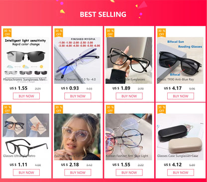 Luxury Brand Square Black Frame Myopia Glasses Anti-blue Light Women Men Near Sight Eyeglasses Unisex Goggles Diopters 0 To -6.0