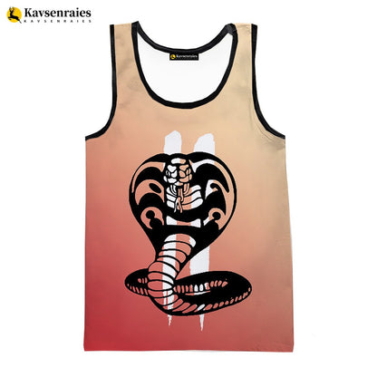 Cobra Kai 3D Print Tank Tops Men Women Summer Fashion Casual Sleeveless Shirts Hip Hop Streetwear Oversized Tops Men's Clothing