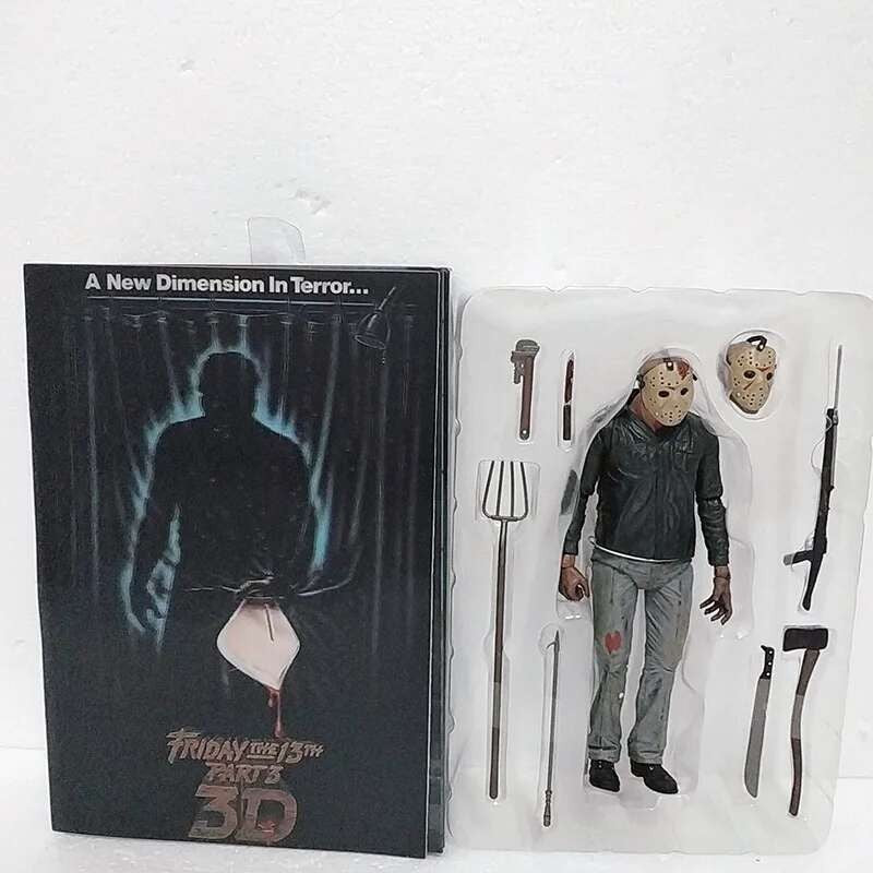 O 13º Brinquedo de Figuras NECA Sexta-Feira 13 Freddy Jason Voorhees Figura de Ação de Sangue Modelo Colecionável do Jason Presentes de Natal Halloween