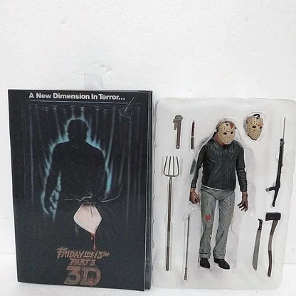 O 13º Brinquedo de Figuras NECA Sexta-Feira 13 Freddy Jason Voorhees Figura de Ação de Sangue Modelo Colecionável do Jason Presentes de Natal Halloween