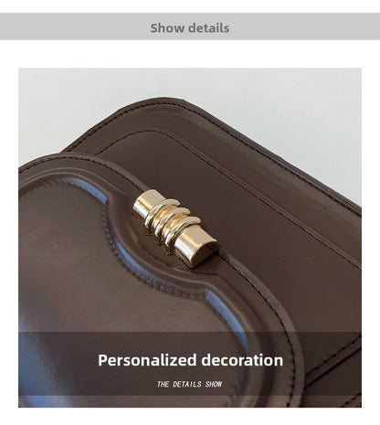 Latest Retro Crossbody Bag for Women High End Fashion Saddle Shoulder Handbag Unique Design