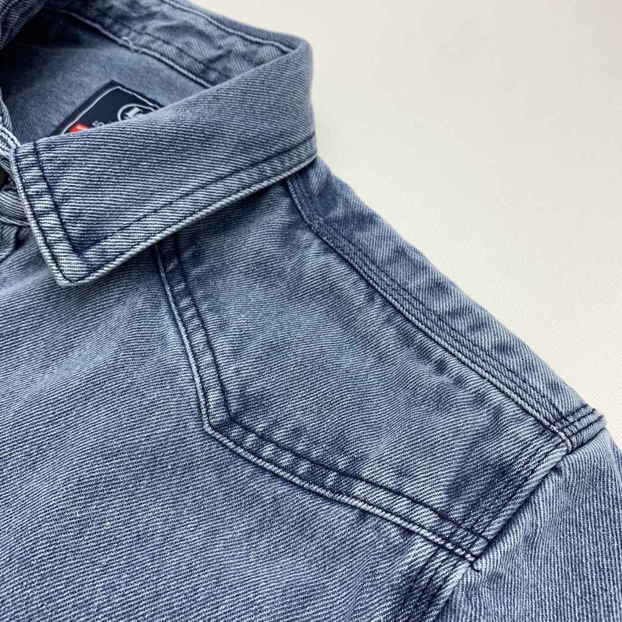 Heavy cargo denim shirt men May Khaki autumn do old retro loose casual plus size shirt coat