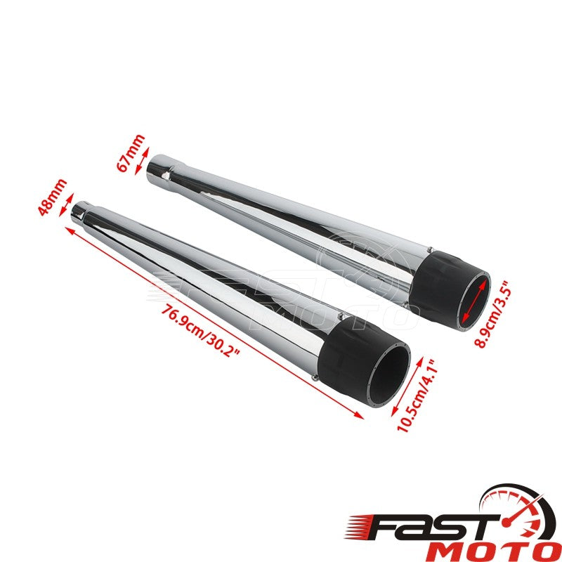 Motorcycle Slip On Mufflers Dual Exhaust Pipes For Harley Touring Road King Road Glide Electra Glides 2017-2023 Exhausts Muffler