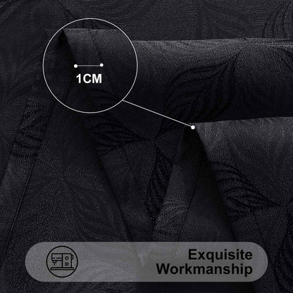 Olanly Rectangle Table Cloth For Home Jacquard Dyeing Tablecloth For Banquet Party Leaf Flower Diagram Polyester Tablecloth Grey