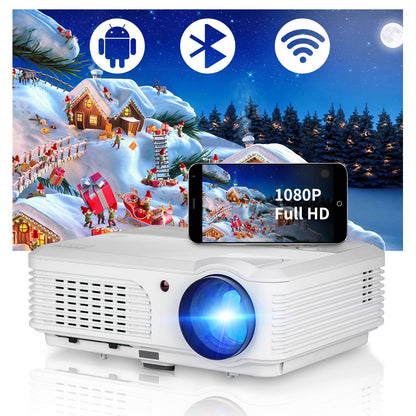 4K 10000 Lumens Android Beamer Projector Outdoors Full HD 1080P 8K Video Dolby Audio Home Theater WiFi Portable Proyector