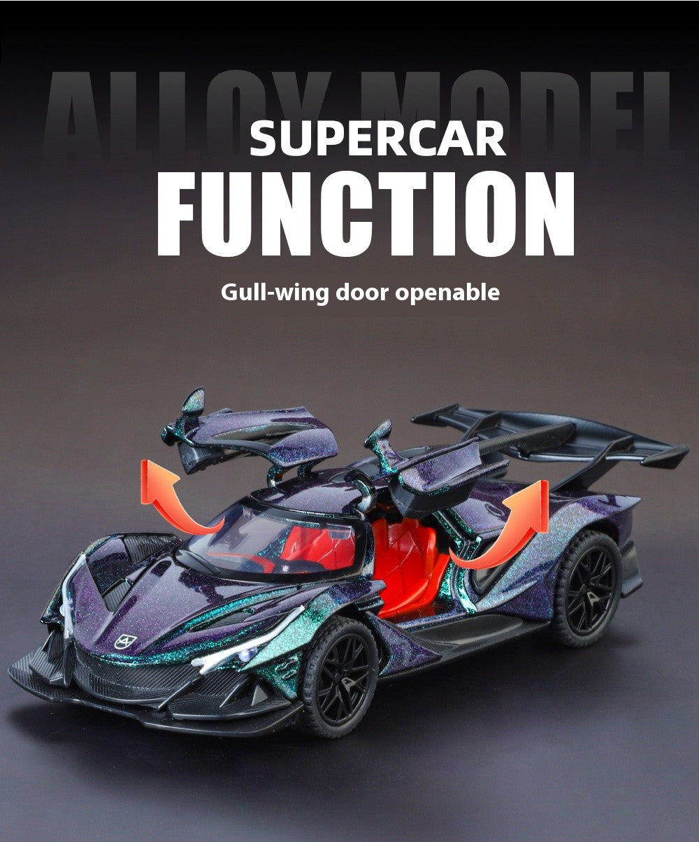 1:32 Apollo IE Miniature Vehicle Mini Alloy Diecast Model Car Metal Sound & Light Collection Hobby Children Toy Car Birthday Boy