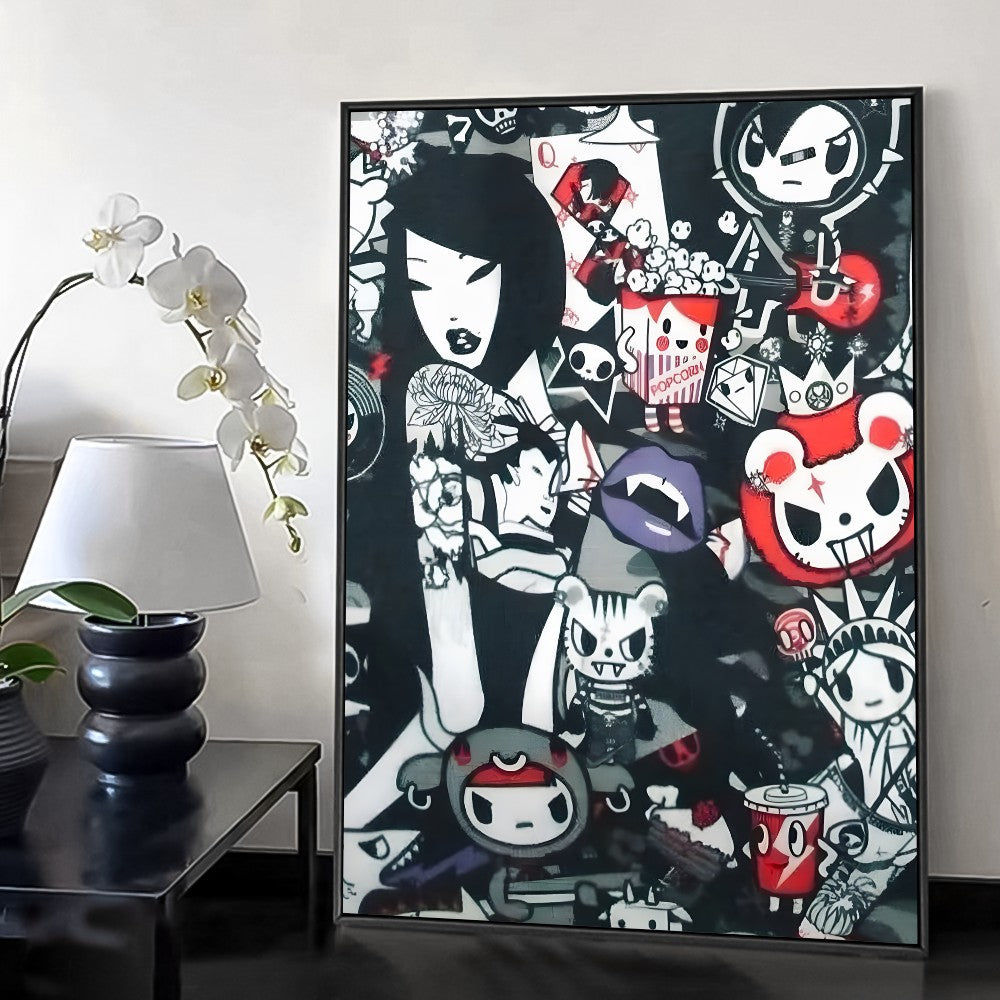 Cartoon Art Kawaii townTokidokiinside Poster HD art sticky wall waterproof home living room bedroom bar aesthetic decoration