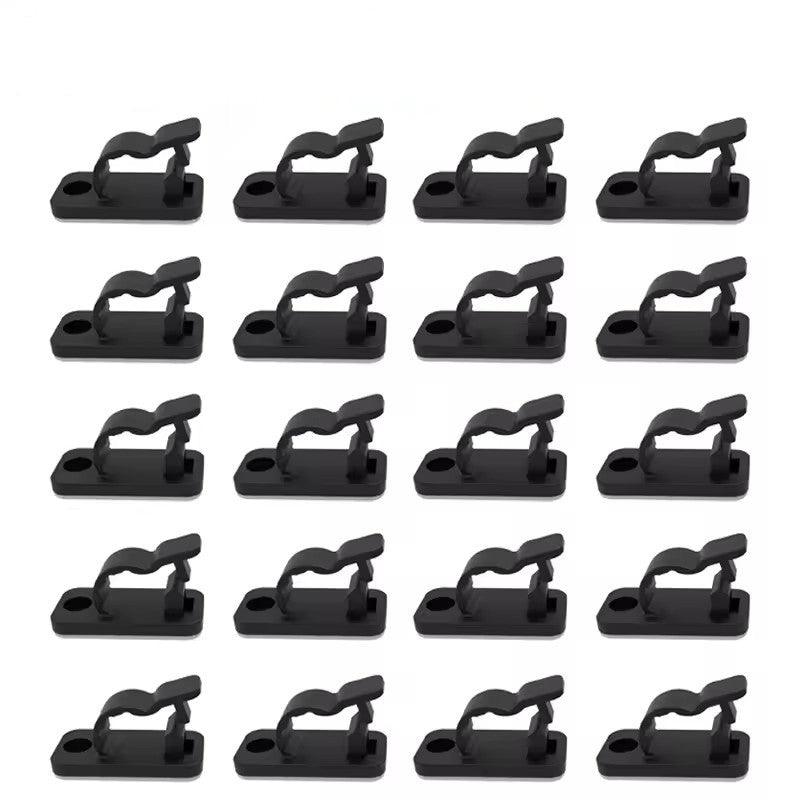20/50Pcs Self Adhesive Cable Clips Cord Management Wire Organizers Desk Tidy Clamp for Home Office Car Cable Manager