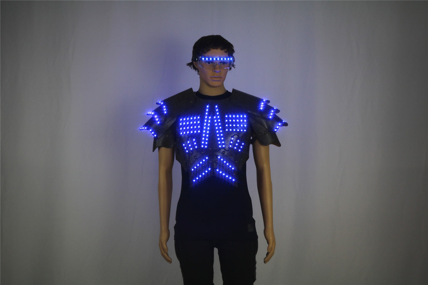 COSPLAY-Luminous LED Clothing, Fluorescent Glasses, Stage Show Armor, Night Show, Party Atmosphere Props