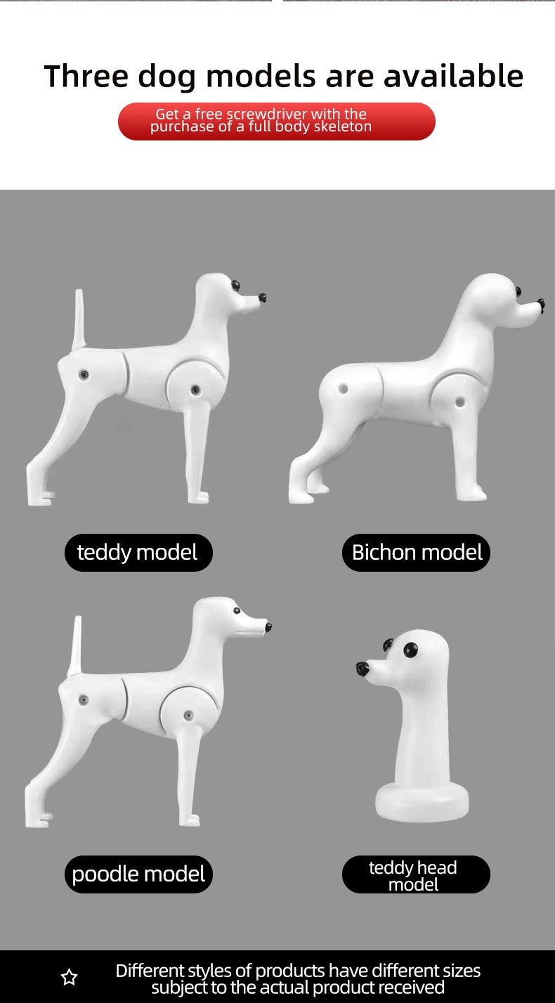 Modelo de Cachorro Falso para Tosadores Novo Modelo Três em Um Cabeça de Treinamento em Formato de Poodle Teddy Ram Cachorro de Modelo de Pelo Falso para Tosar
