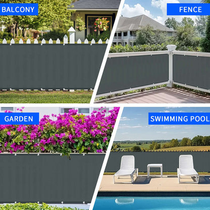 Balcony Privacy Screen Cover Fence Patio Waterproof Shade Cloth 95% UV Protection Shield Deck Shade Sail Garden Porch Pool Decor