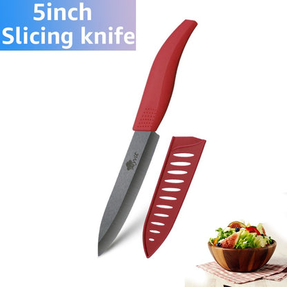 Ceramic Knives Set for Kitchen 3 4 5 6inch Chef Knife Anti-slip Handle Rustproof Blade Fruit Vegetable Slicer Paring Cook Cutter