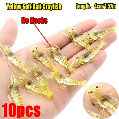 10/20/30 PEÇAS Isca Macia de Camarão para Pesca com Anzol, Iscas Artificiais Crankbaits para Pesca, Iscas Artificiais Wobblers para Pesca de Arrasto