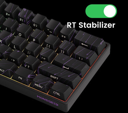 Akko MonsGeek FUN60 Teclado Mecânico Interruptor Magnético Teclados Gamer 60% Gatilho Rápido 0,01mm 8K ARGB HE/TMR Teclado Personalizado