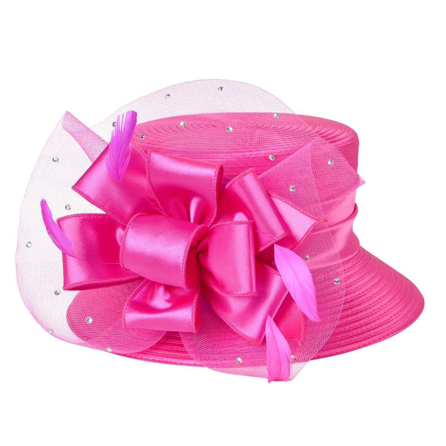 Chapéus de igreja elegantes e sofisticados para mulher, com diamantes, 2025, chapéus de casamento, fascinators para mulher