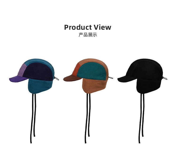 Chapéu de Inverno Corta-vento Térmico de Fleece Estilo Pescador Cinco Painéis para Ciclismo, Atividades ao Ar Livre, Proteção de Orelha Contra o Frio para Esportes de Inverno?
