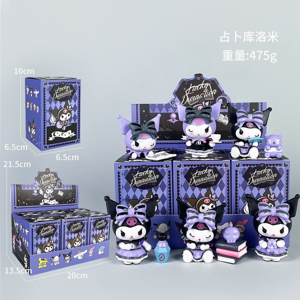 Sanrio Nova Série Flor de Rima Blind Box Kawaii Kuromi Pochacco Cinnamoroll Melody Caixa Surpresa Boneca Sacola Surpresa Decoração Brinquedo Presente