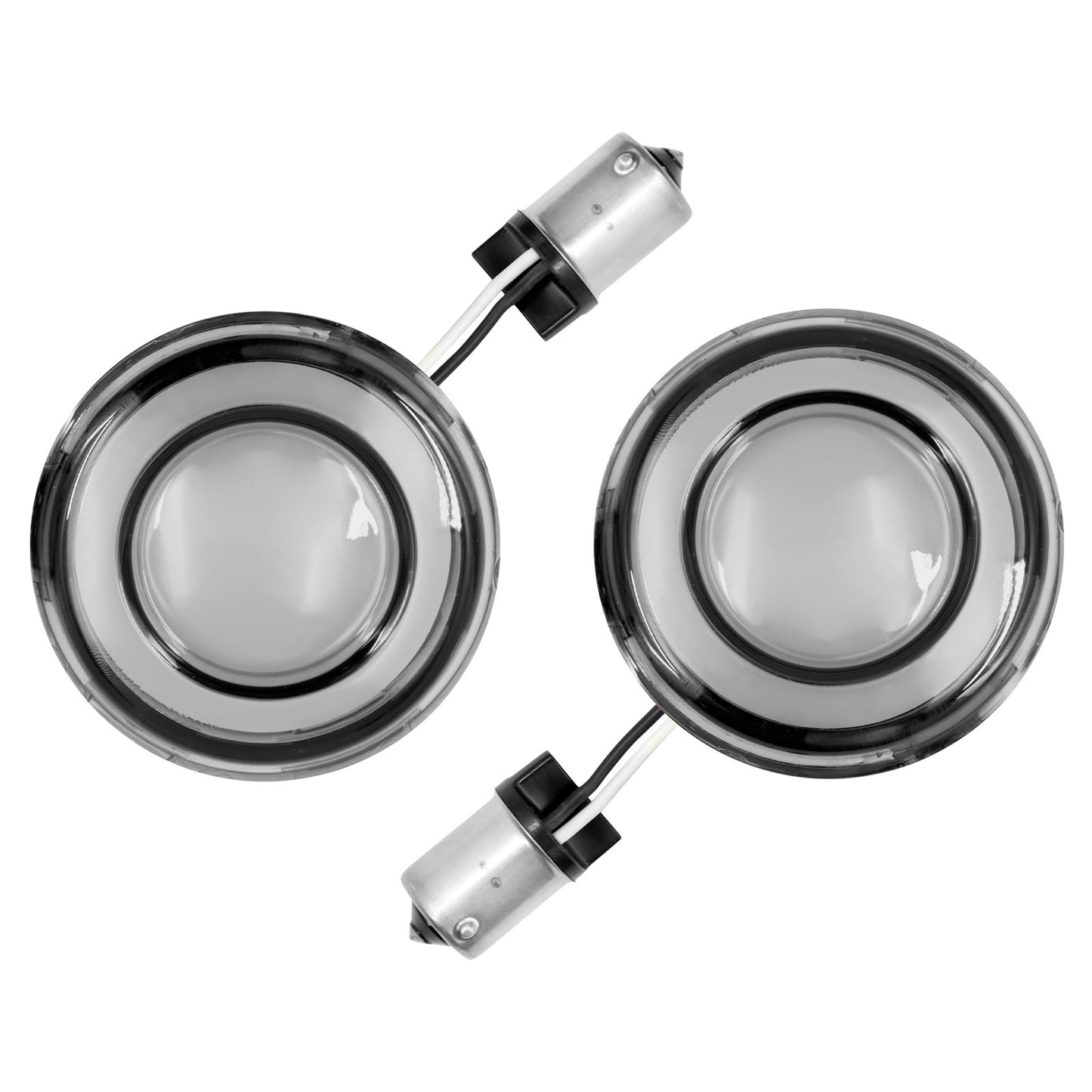 Pisca de Moto LED 1156 Estilo Bala LED Cinza para Harley Touring Sportster XL 2002-2021 Softail Dyna 02-17 FLSTSB FLTRU