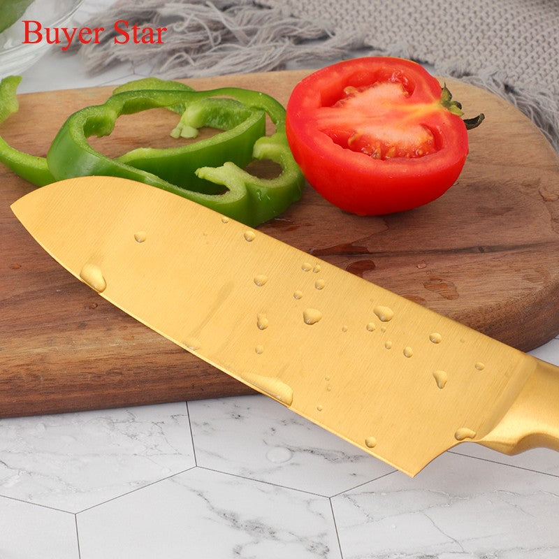 Colorful Durable Kitchen tools Boning Knife Cleaver Stainless Steel cutter- 6.3Inch Blade -Metal Long Handle For BBQ Restaurant