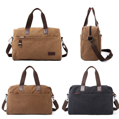 Bolsa Masculina de Lona, Bolsas Casuais de Negócios para Notebook de 15.6 polegadas, Mochila de Viagem de Ombro Fashion e de Alta Qualidade