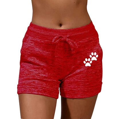 Summer Women's Shorts Printed Shorts Stretch Low Waist Women's Sexy Beach Fitness Shorts Women's Large Size