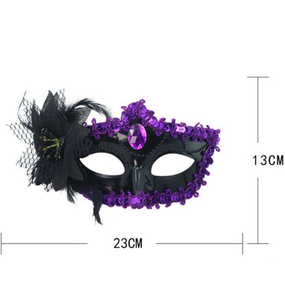 2Pcs Men Women Half Face Masks Couple Masks Sexy Painted Masquerade Mask Wedding Carnival Performance Costume Prom Party Supply