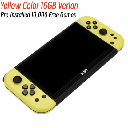 10000 Free Games X80 Portable Game Console 7 Inch Screen Handheld Game Player 16GB For PS1/MAME Retro Arcade Game Support TV Out