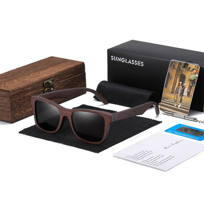 Óculos De Sol GM De Madeira De Bambu Natural Feitos À Mão Polarizados Lentes Com Revestimento Espelhado Com Caixa De Presente