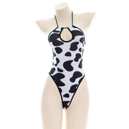 AniLV Cow Series Swimsuit Bodysuit Bikini Maid Unifrom Costume Summer Beach Kawaii Girl Swimwear Skirt Uniform Set Cosplay