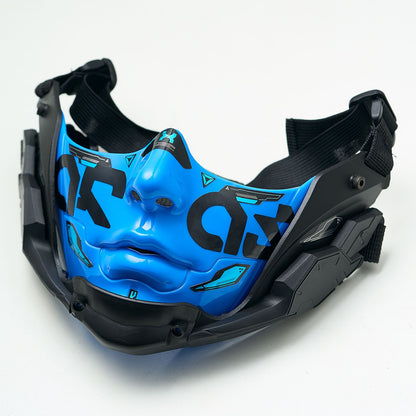 14 Color Two Sizes Cyberpunk Half Face Mask Halloween Cosplay Mask Adjustable Strap Breathable Comfort Party Costume Face Cover