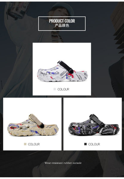 2025 Men's Summer Clogs Sandals Eva Slippers Men Fashion Flat Sandals Men Leisure Slides Men Casual Shoes Plus Size 46 47