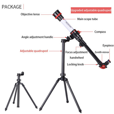 HD High Magnification Professional Astronomical Telescope Children Students Dual-Use Science Experiment Monocular