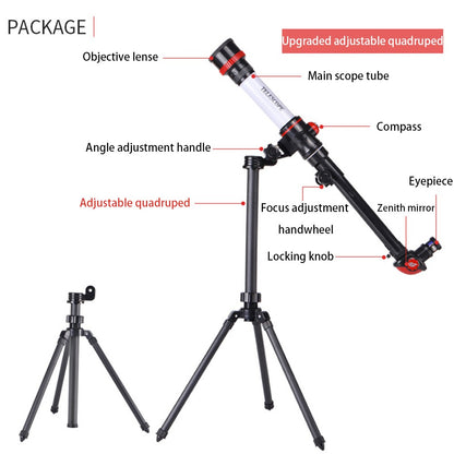 Telescópio Profissional Astronômico HD de Alta Ampliação Monocular para Crianças e Estudantes, Uso Duplo para Experimentos Científicos