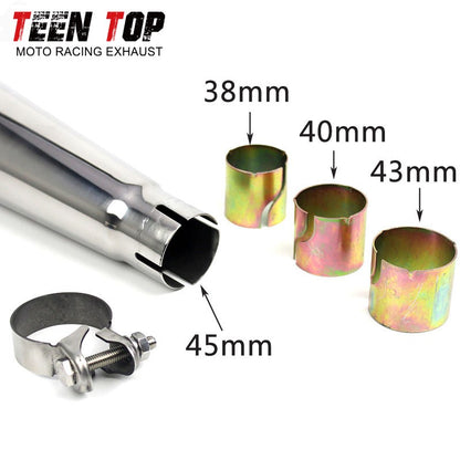 38 40 42 45MM Retro Motorcycle Exhaust Pipe For Harley Honda 125CC 250CC Exhaust Muffler 430mm Punk Racing Tailpipe Escape Moto