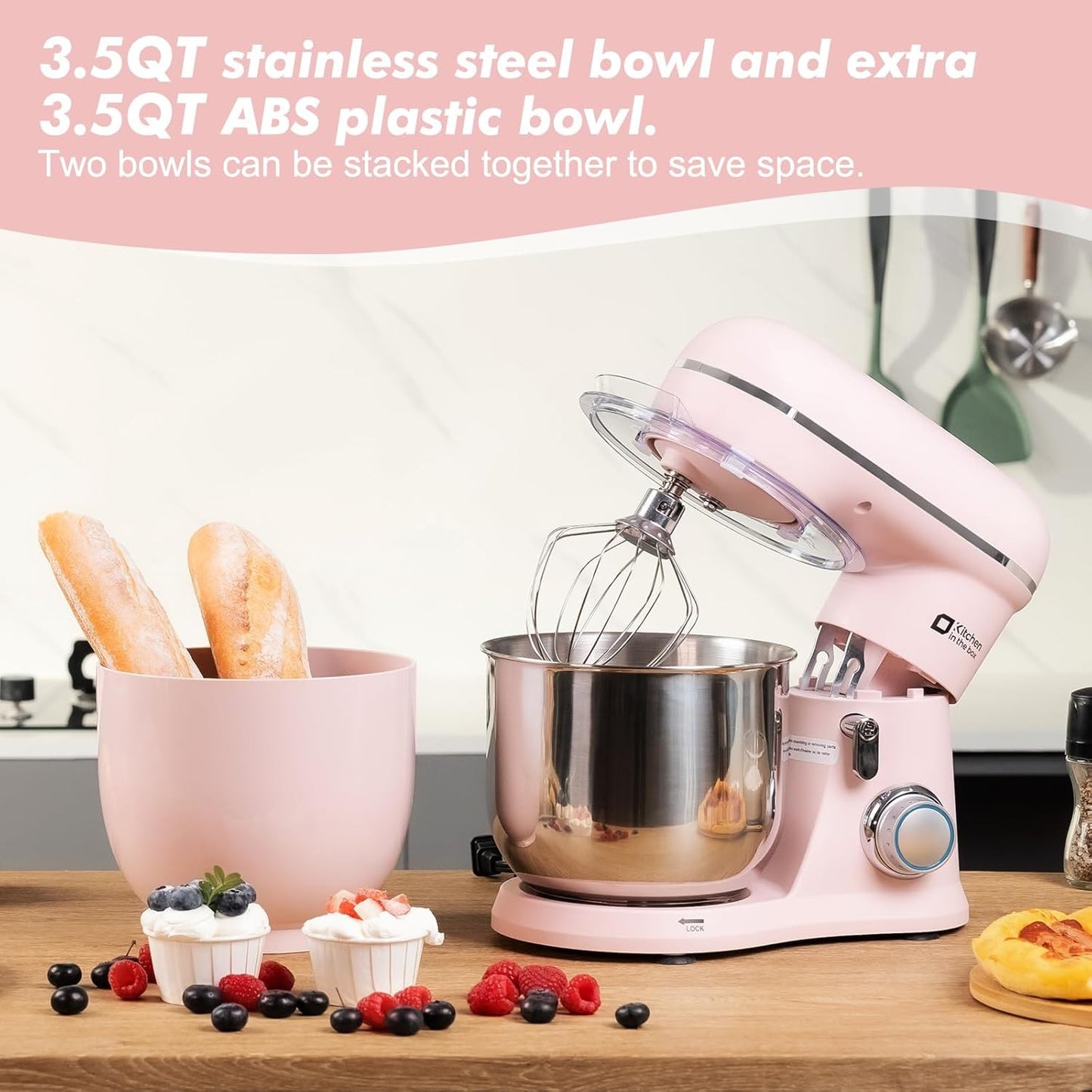 Batedeira KitchenAid de 10 velocidades, leve, acabamento fosco, com tigela de 3,5 litros para uso doméstico na cozinha