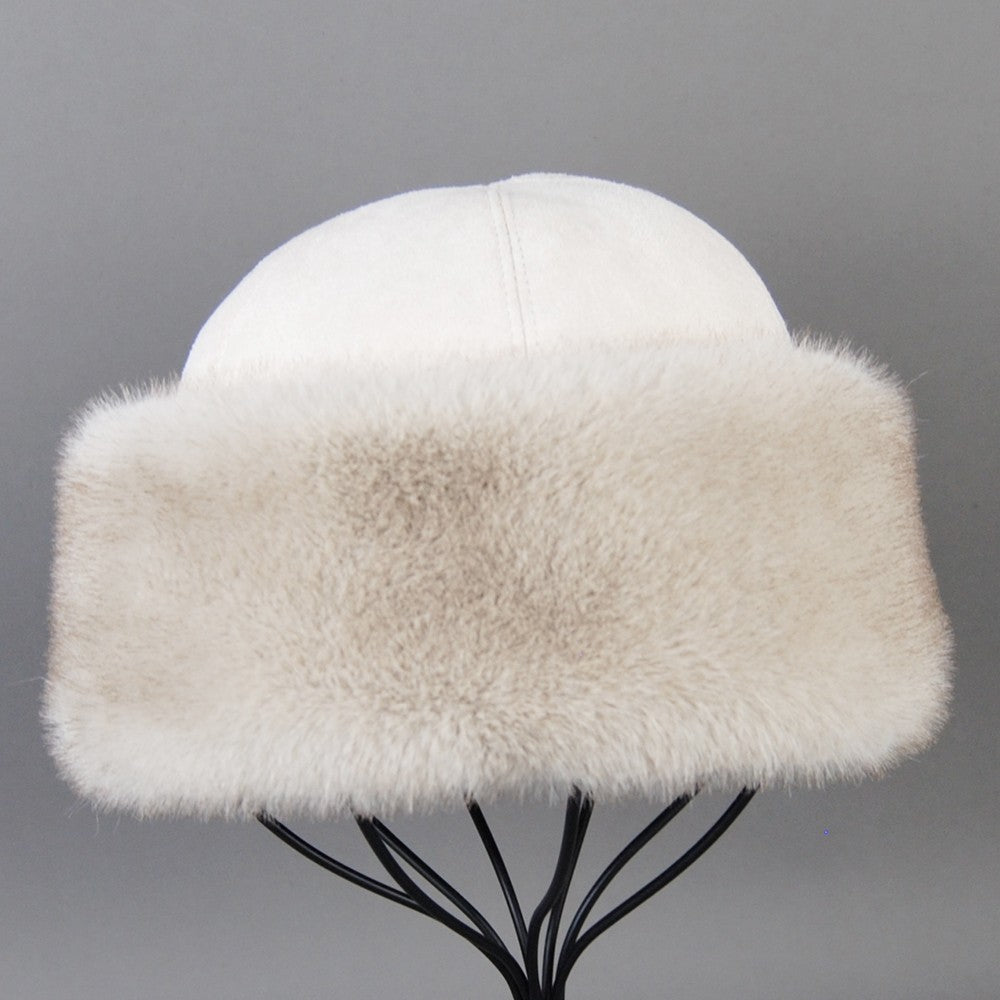 Hot Sale Faux Mink Fur Hat Winter Genuine Baseball Cap Russia Fashion Elegant Lady Warm Faux Fur Ball Straw Hat